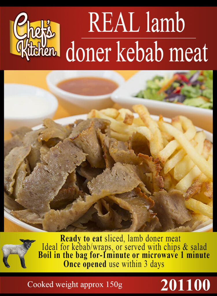 Lamb Doner Kebab meat 150g Korat Chef