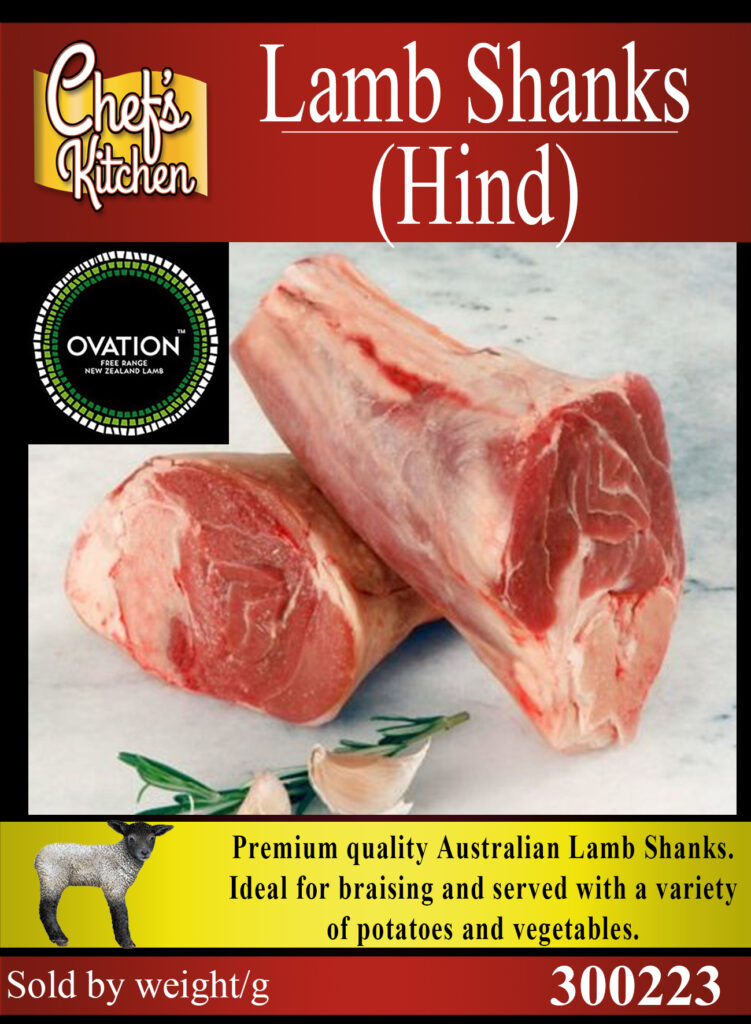 Lamb shank (Hind) NZ Ovation (2 shanks) Approximately 1kg Korat Chef