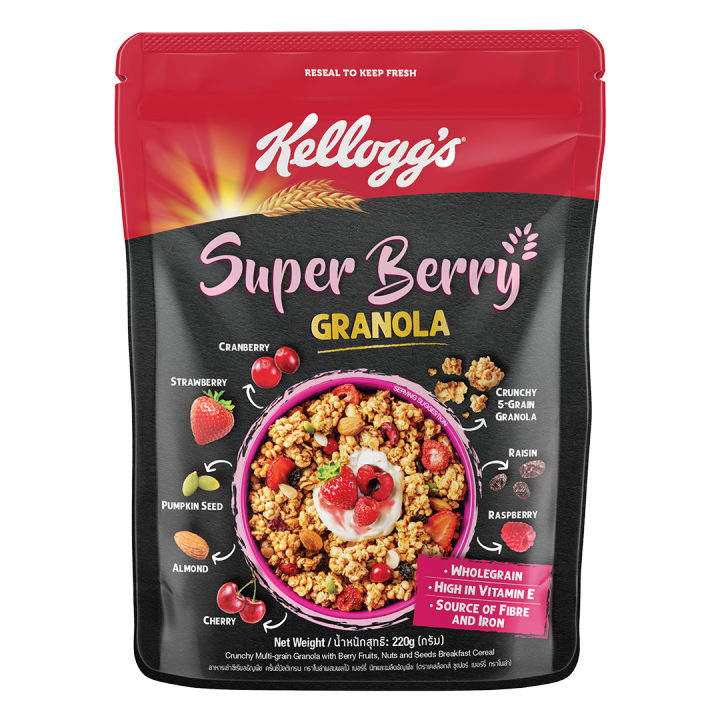 Kelloggs Super berry Granola 40g Korat Chef